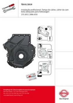 TSI 01/2019 Instalação profissional: Tampa do cárter, cárter da cambota adequado para Volkswagen 231.851 | 886.650